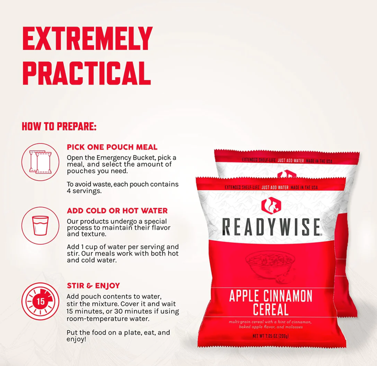 ReadyWise - Morgenmad. Til to personer i 6 dage