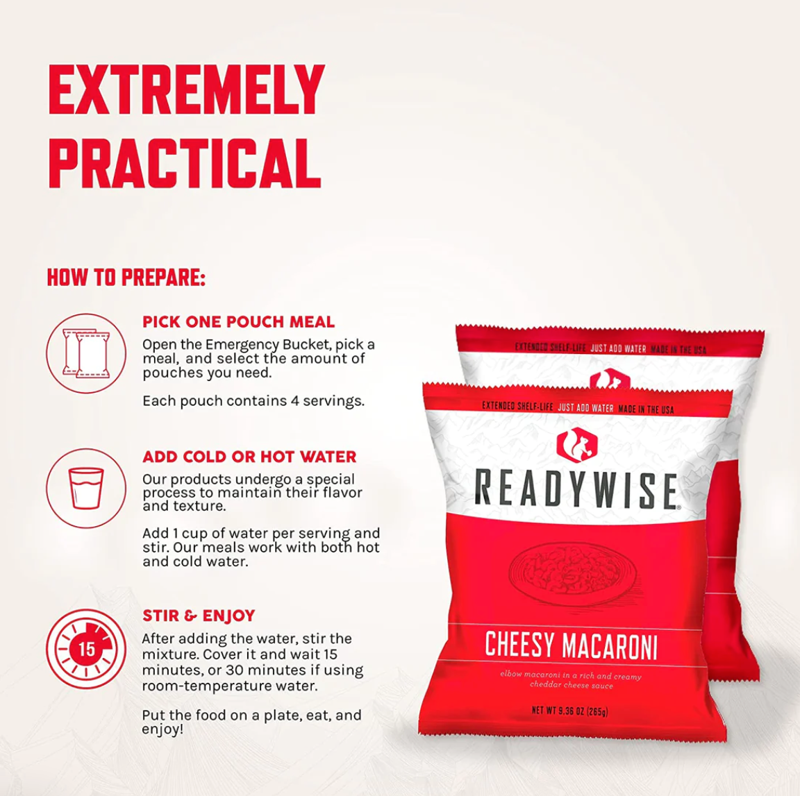 ReadyWise - Hovedretter. Til to personer i 3 dage