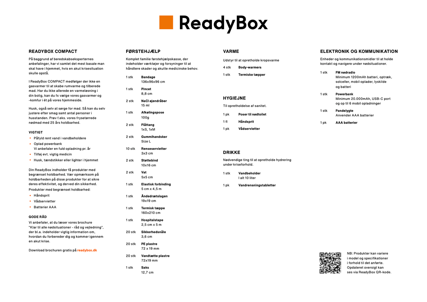 ReadyBox COMPACT - Til dig der selv har en varmeløsning