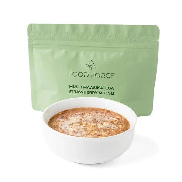 Food Force - Müsli Med Jordbær 100 g (371 kcal) fra Food Force - billede nr. 1 hos GrejFreak.dk