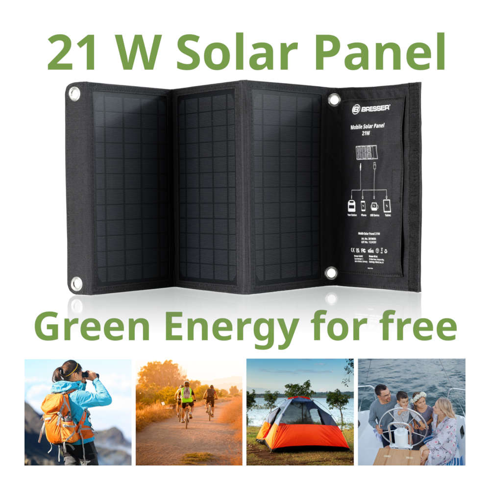 Bresser - Mobile Solar Solcellepanel 21W - Billede nr. 6 - ReadyBox.dk