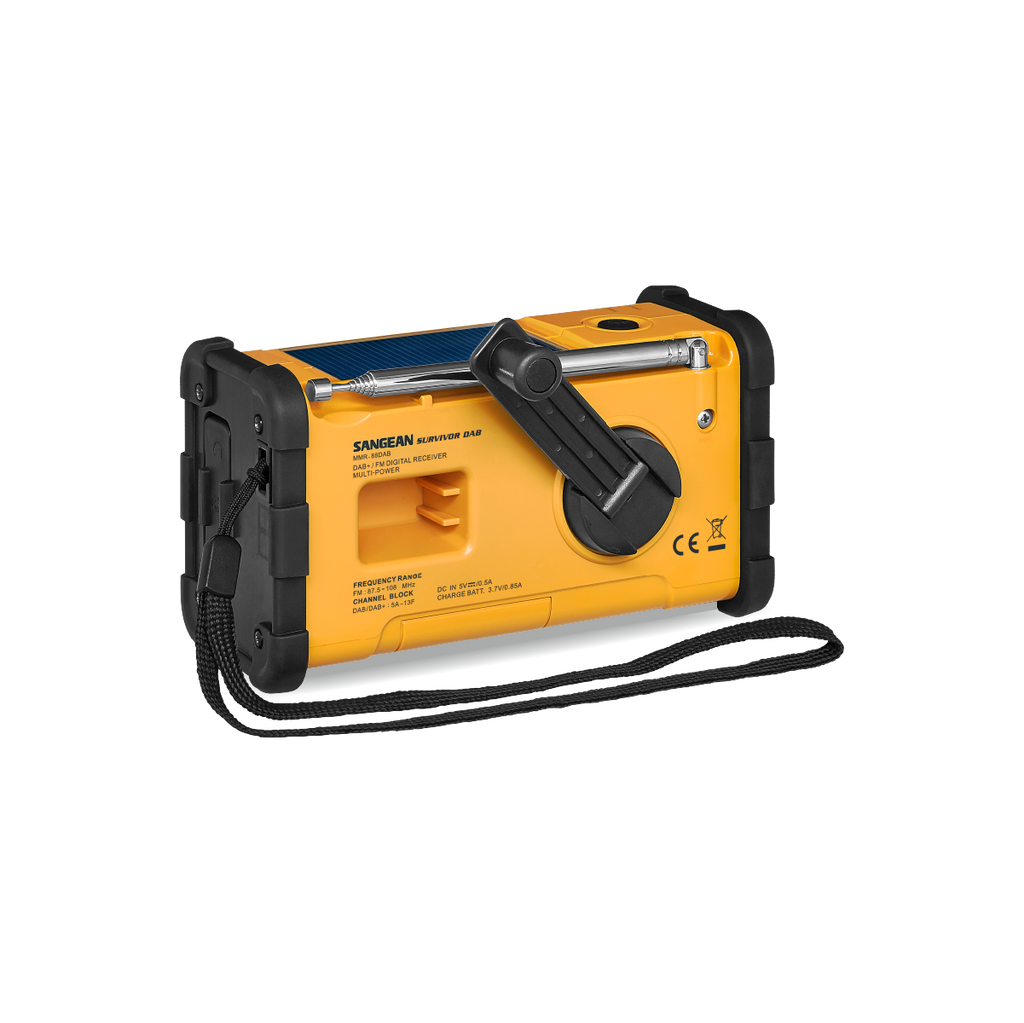 Sangean - MMR-88 DAB+/FM-RDS Multi-Powered Nødradio // Gul - Billede nr. 2 - ReadyBox.dk