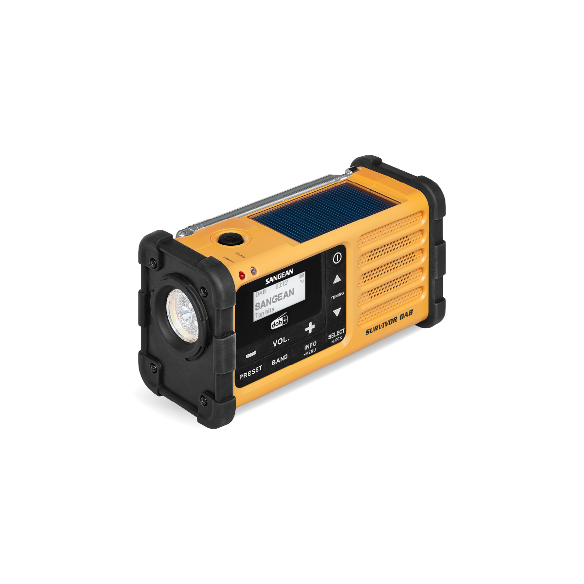 Sangean - MMR-88 DAB+/FM-RDS Multi-Powered Nødradio // Gul - Billede nr. 4 - ReadyBox.dk