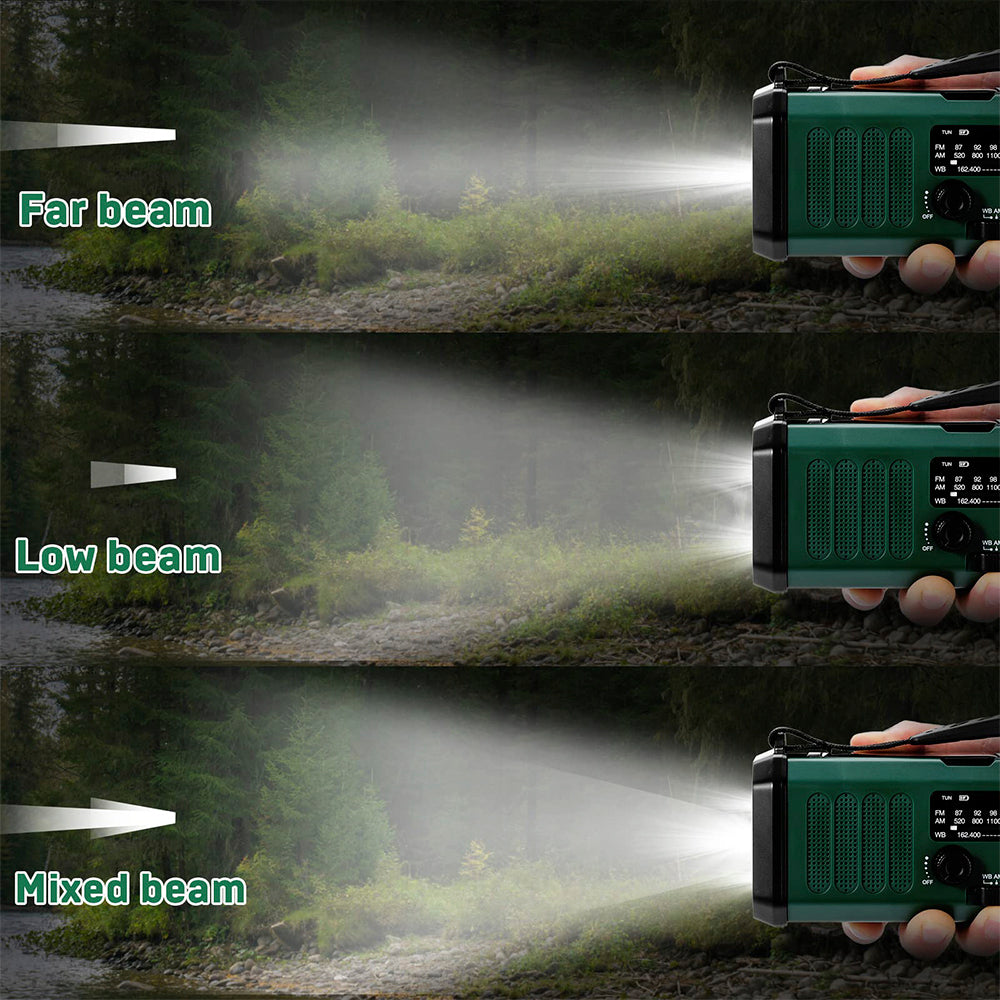 Sunny Hiker - Nødradio m. Powerbank 10.000 mAh // Grøn - Billede nr. 9 - ReadyBox.dk