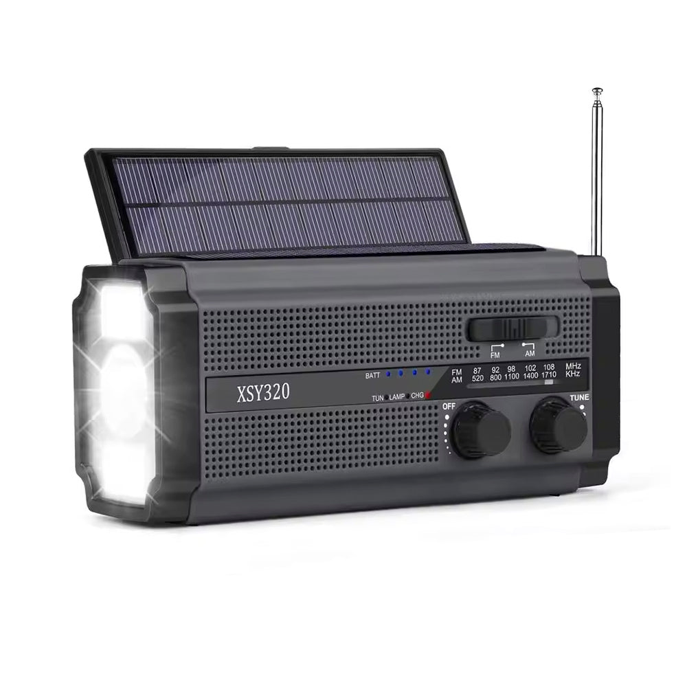 Sunny Hiker - Nødradio m. Powerbank 5.000 mAh // Sort - Billede nr. 1 - ReadyBox.dk