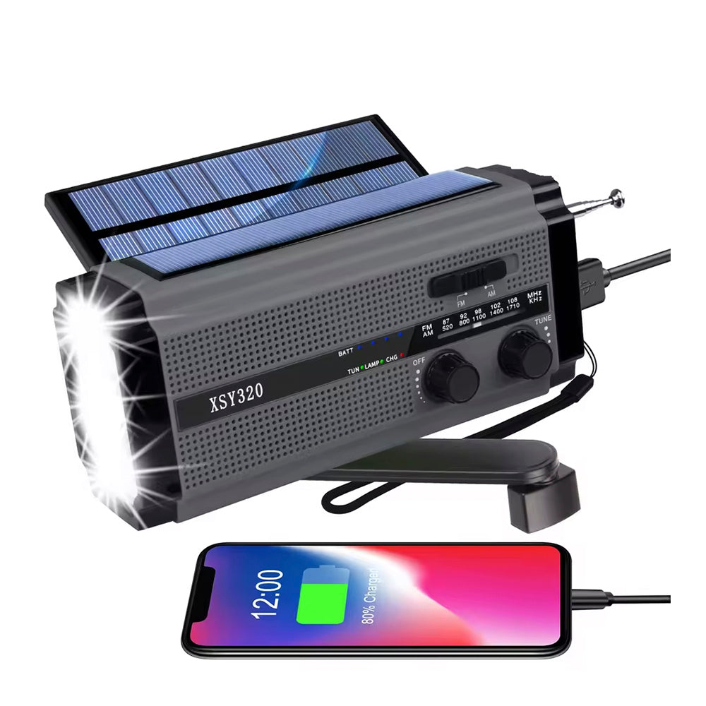 Sunny Hiker - Nødradio m. Powerbank 5.000 mAh // Sort - Billede nr. 3 - ReadyBox.dk