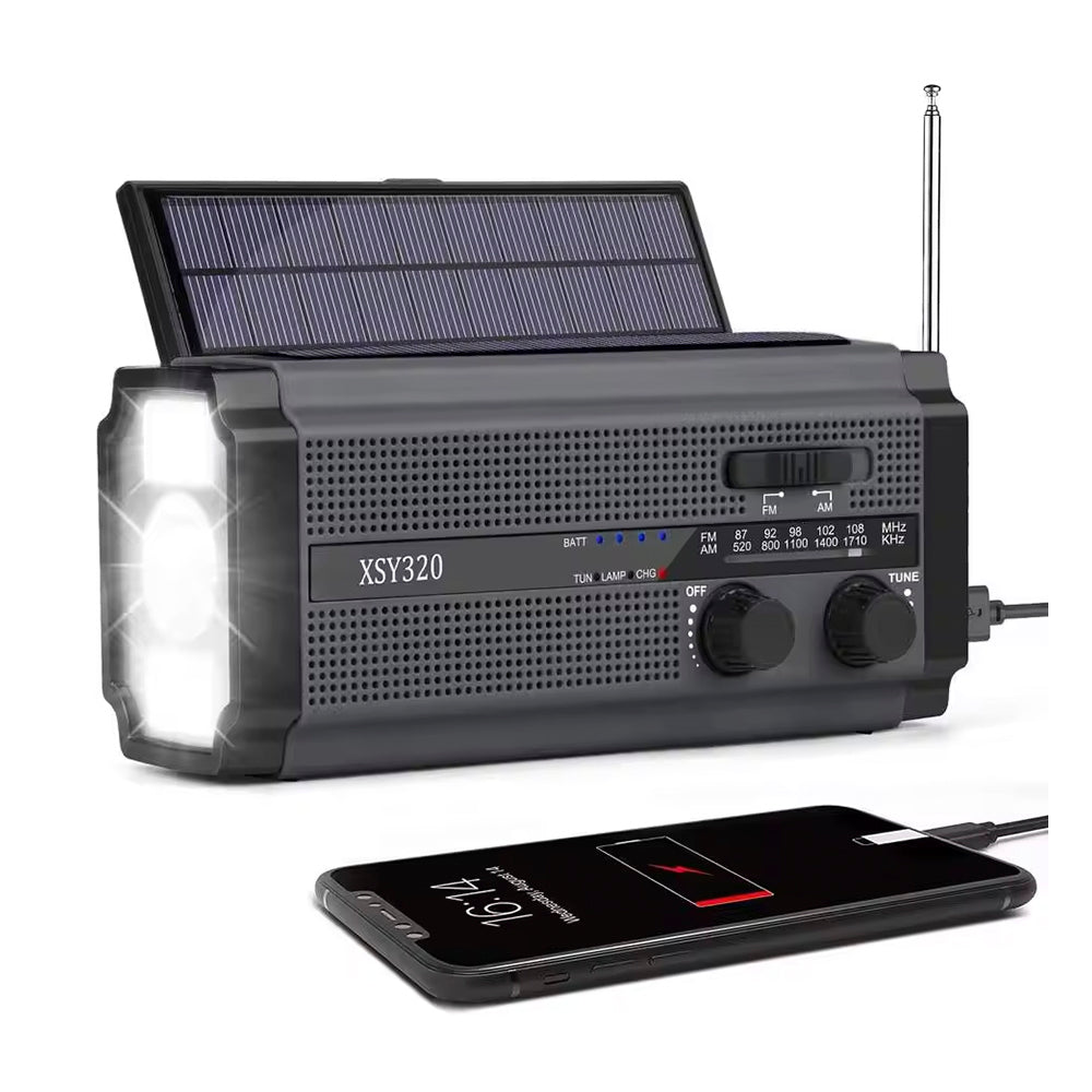 Sunny Hiker - Nødradio m. Powerbank 5.000 mAh // Sort - Billede nr. 4 - ReadyBox.dk