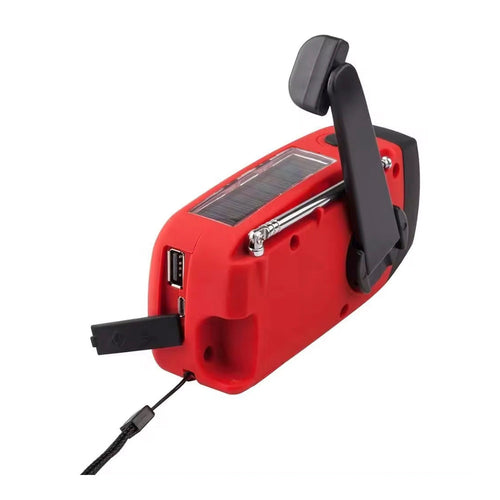 Sunny Hiker - Nødradio m. Powerbank 5.000 mAh // Rød - Billede nr. 2 - ReadyBox.dk