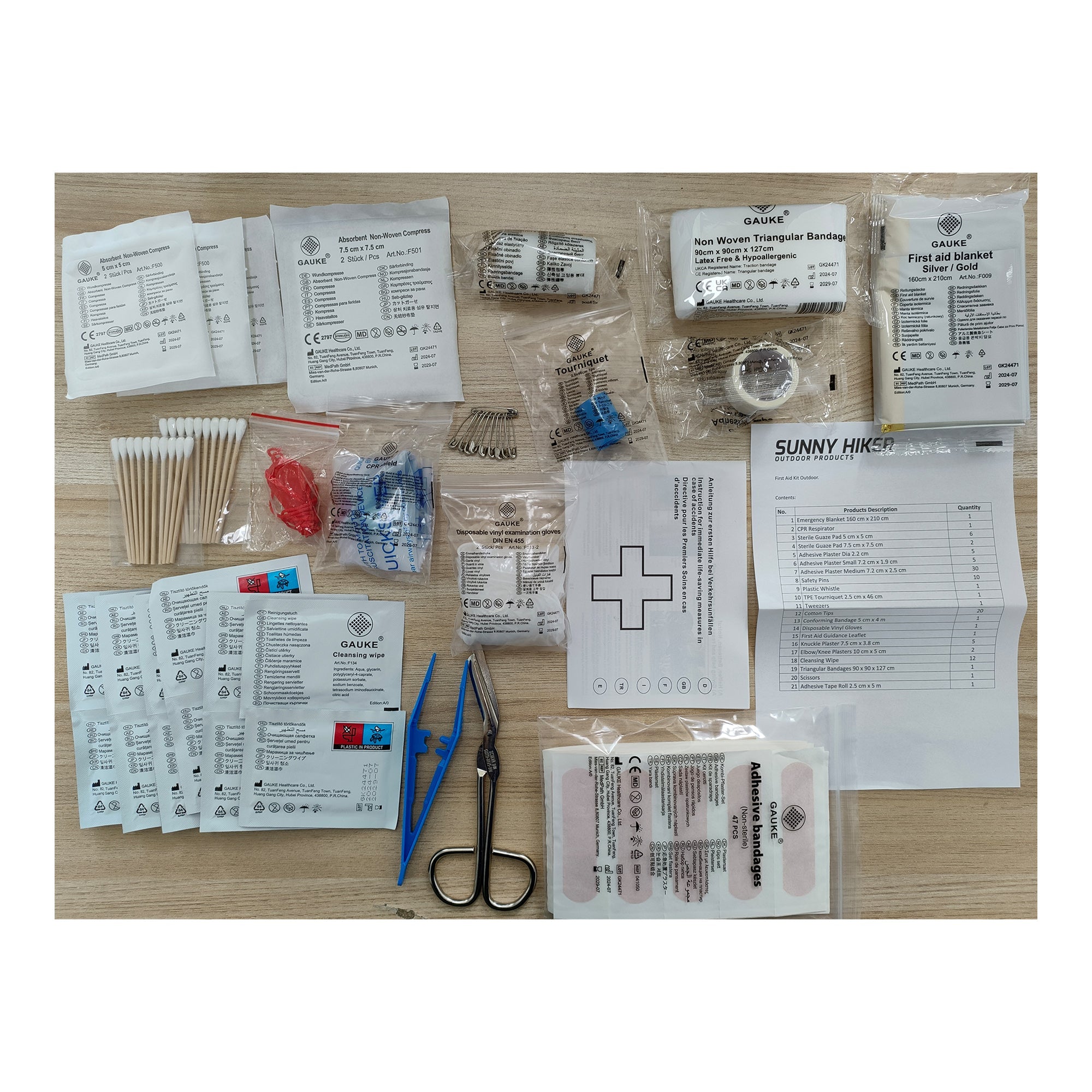 Sunny Hiker - Outdoor Førstehjælpstaske (107 dele) - Billede nr. 3 - ReadyBox.dk