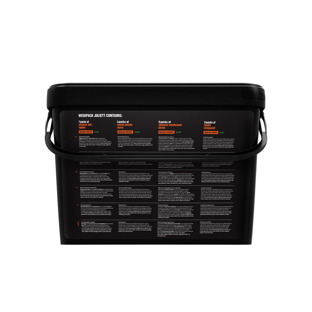 Tactical Foodpack - Vegansk Weekpack Juliett Feltration, 21 måltider - Billede nr. 2 - ReadyBox.dk