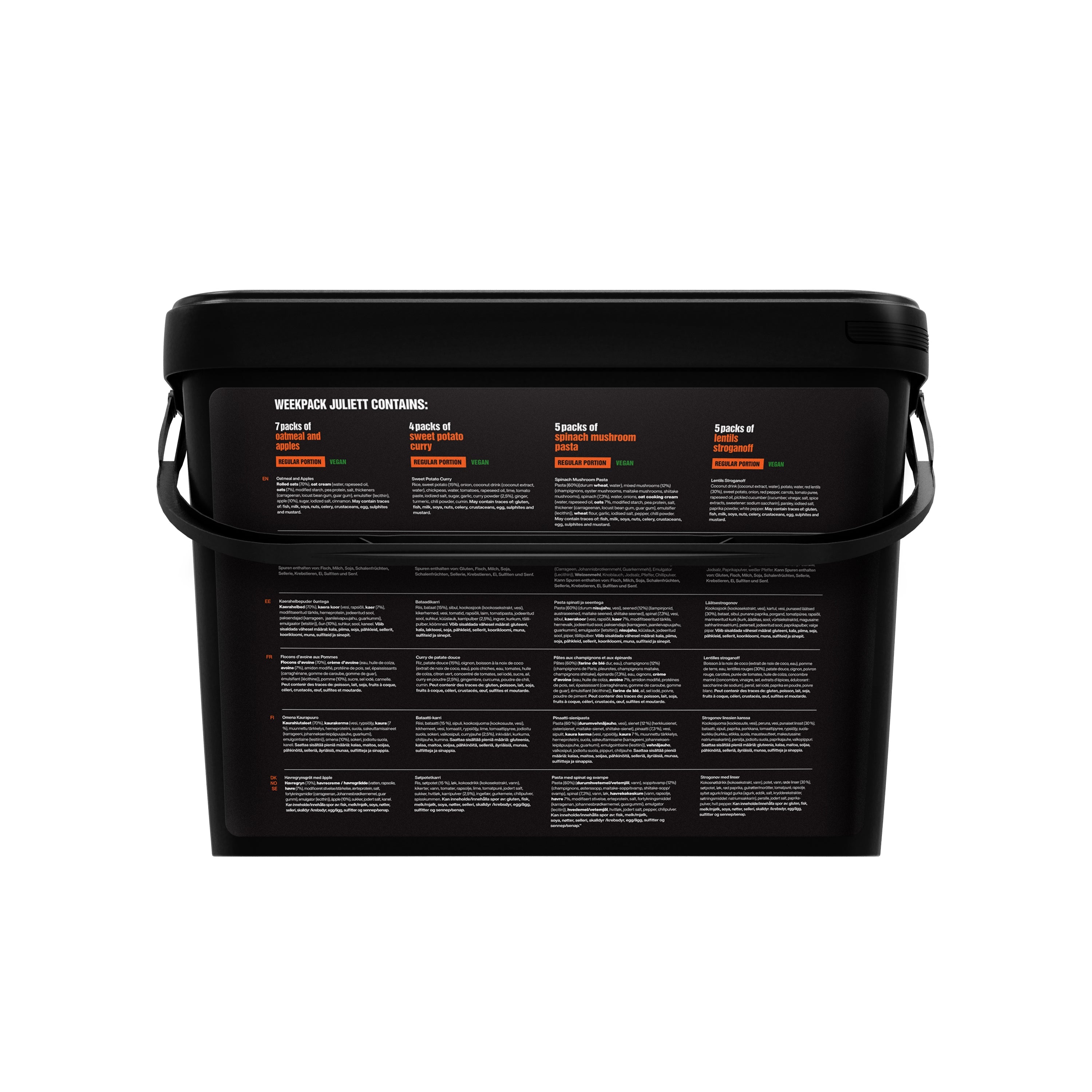 Tactical Foodpack - Vegansk Weekpack Juliett Feltration, 21 måltider - Billede nr. 2 - ReadyBox.dk