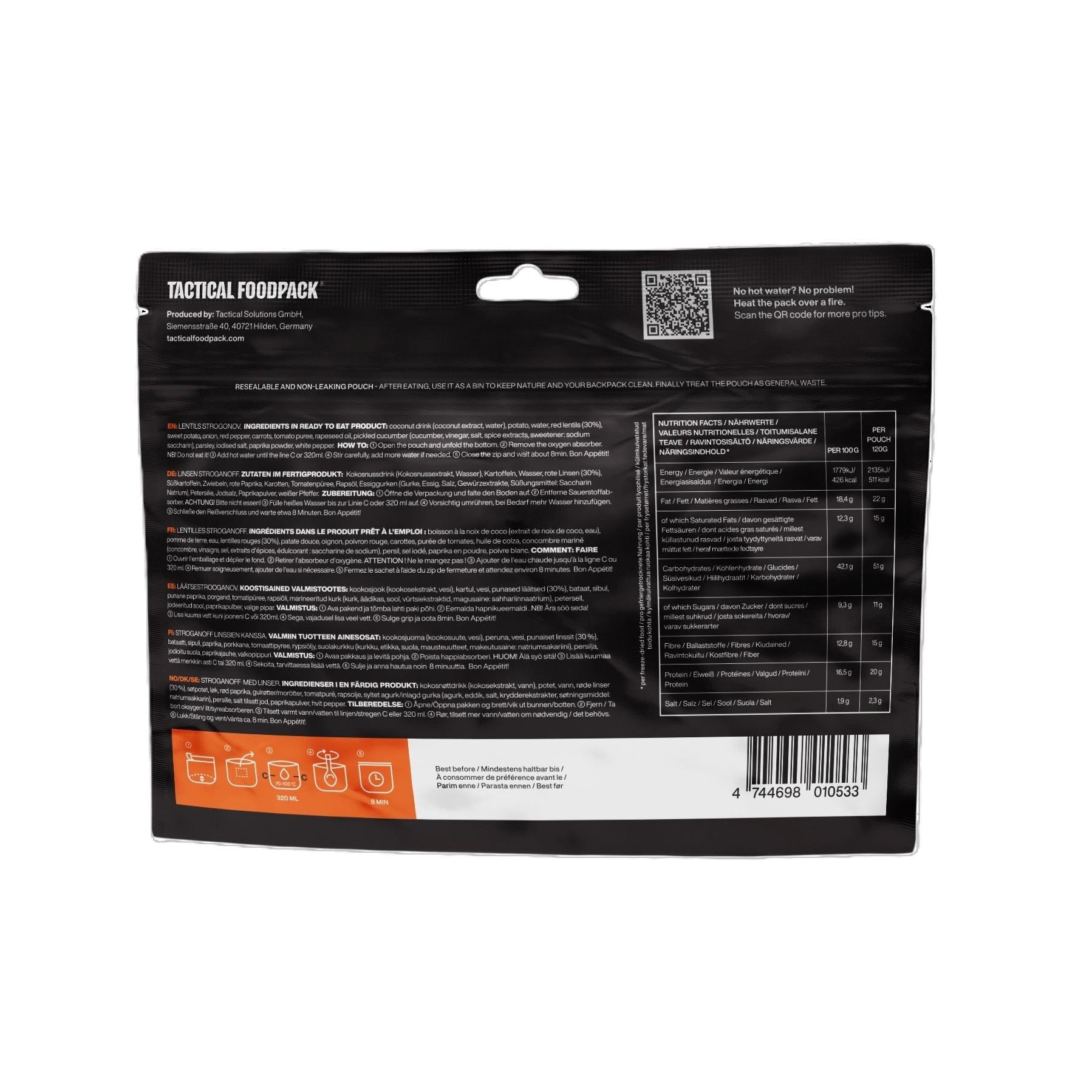 Tactical Foodpack - Vegansk Weekpack Juliett Feltration, 21 måltider - Billede nr. 6 - ReadyBox.dk