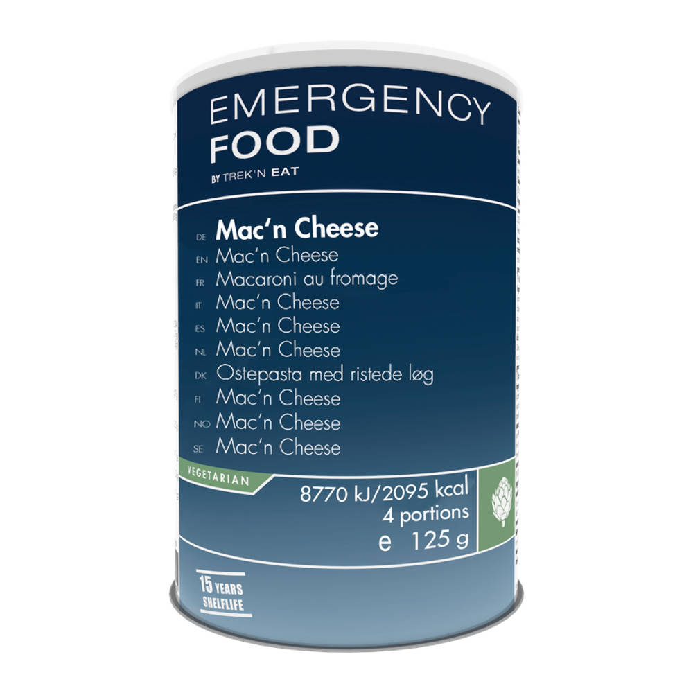 Trek'n Eat - Emergency Food Mac'n Cheese, 4 portioner - Billede nr. 1 - ReadyBox.dk