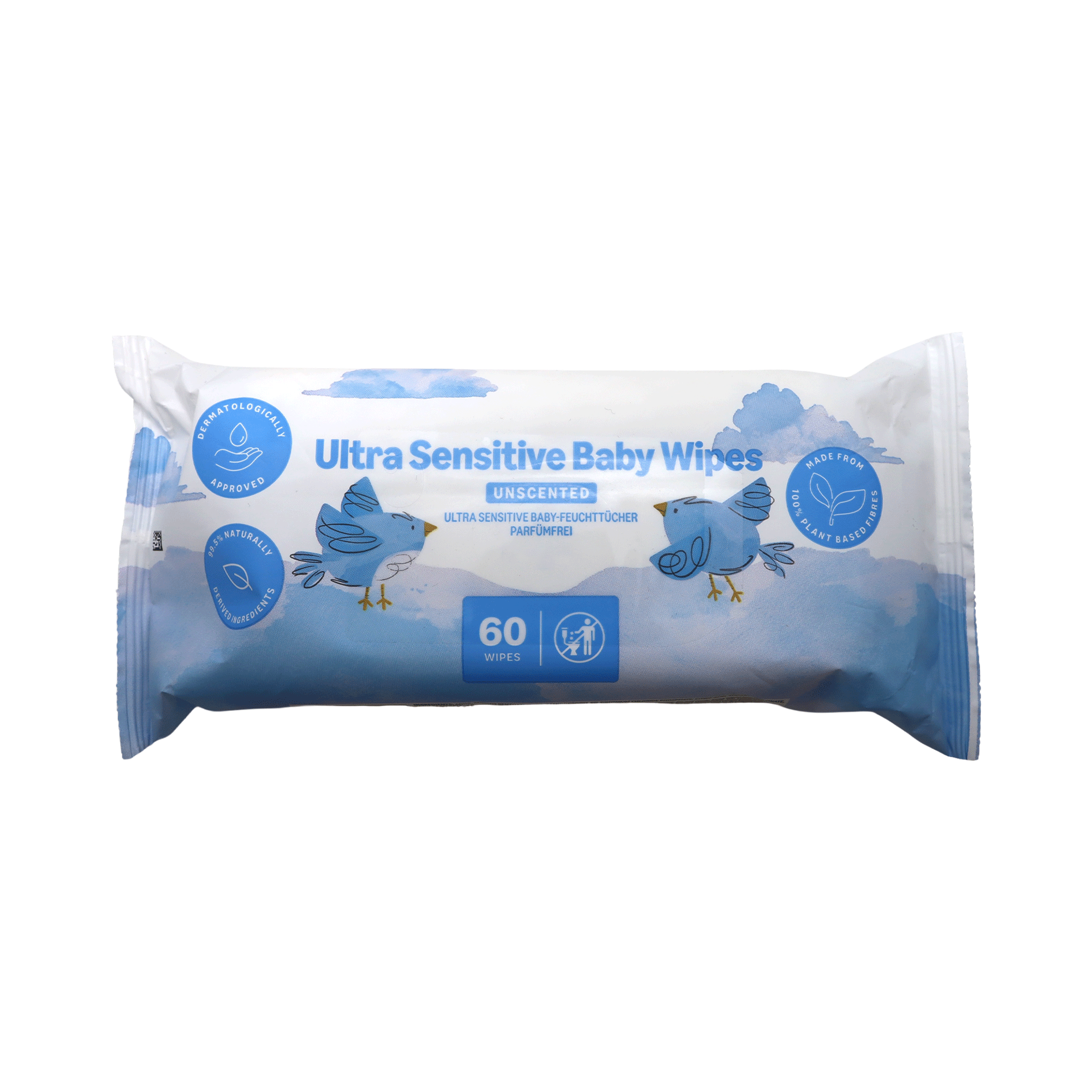 Ultrasensitive babyvådservietter (60 servietter per pakke) - Billede nr. 1 - ReadyBox.dk